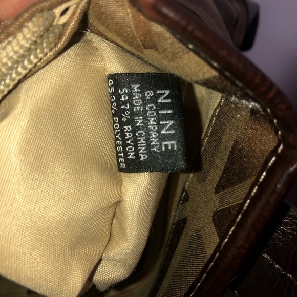 Nine&Co Shoulder‎ Bag Tan Brown Squares - Picture 11 of 16